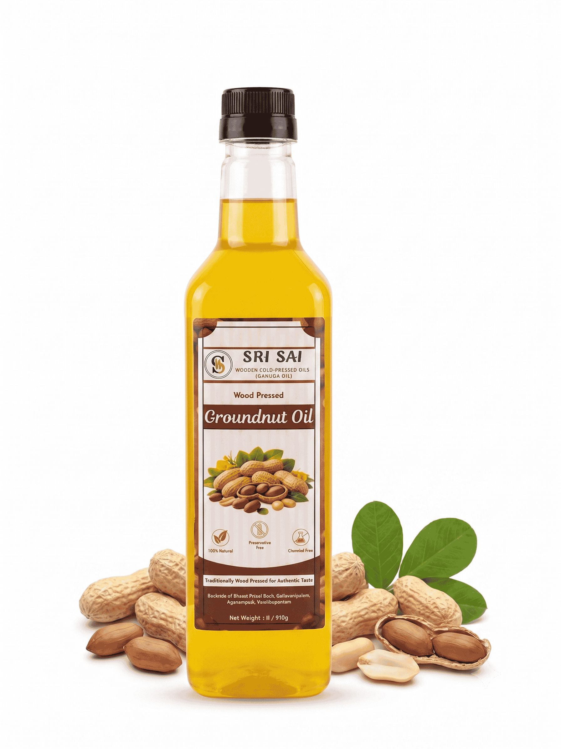 Wood Pressed Groundnut Oil